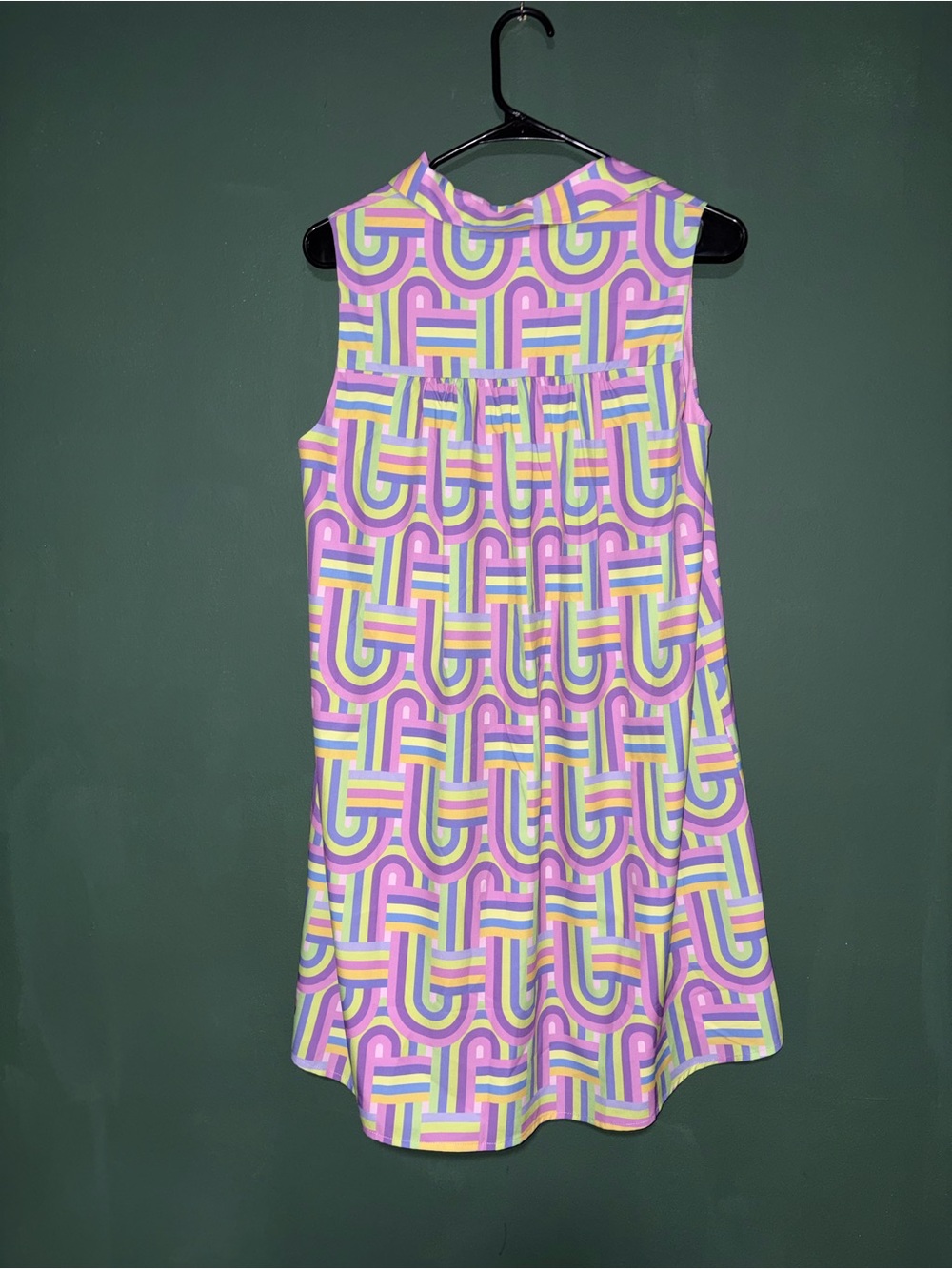 SSYS Elise Collared Sleeveless Dress In Purple Loopy - Picture 4 of 4